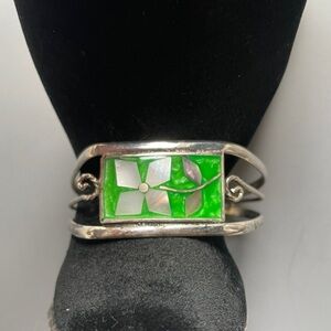 Alpaca.925 Green Bracelet